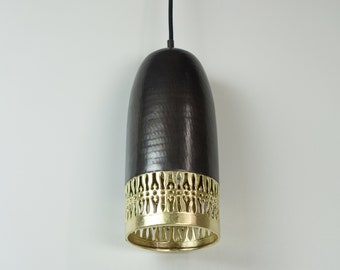 Black Brass Pendant Light - Brass Kitchen Island Lighting - Brass lampshade - Indutrial Brass Industrial Lamp -  Art deco light fixture