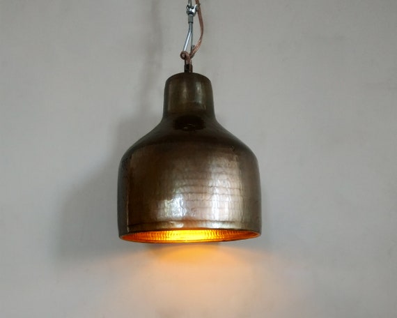 Oxidized brass pendant deals