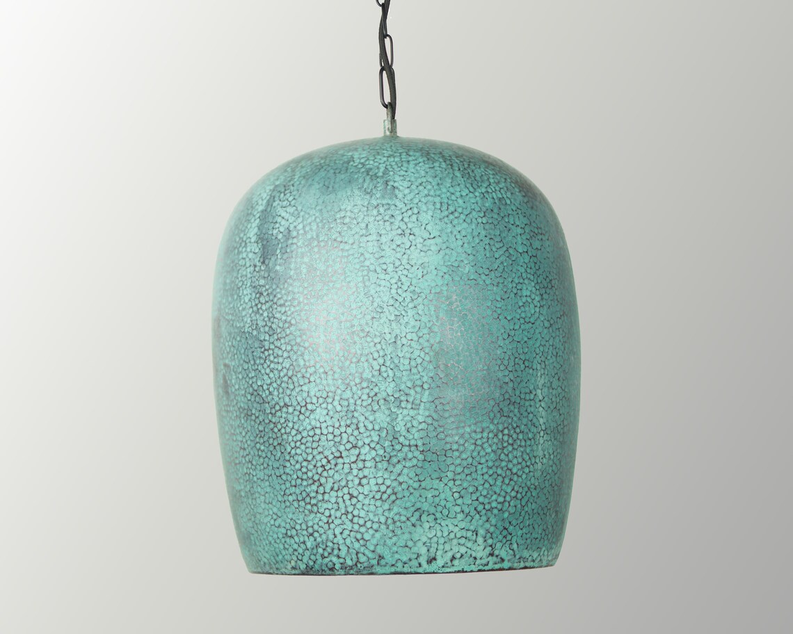 Oxidized Copper Pendant Light Copper Industrial Lighting Etsy