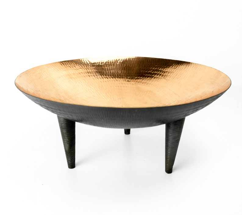 Hammered Copper Bowl Black Copper Decorative Bowl Handmade Etsy