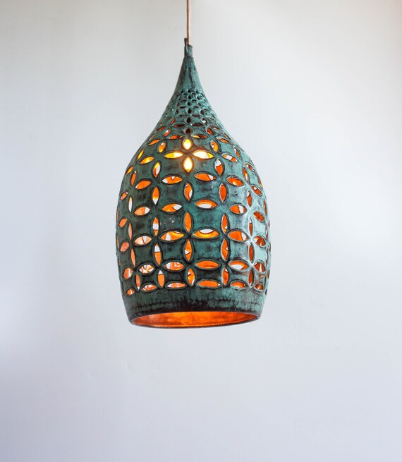 Copper pendant sale light kitchen island