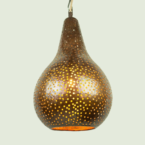 Bulb Copper Pendant Light- Handmade Copper Kitchen Island Lighting - Copper Industrial Light -  Art deco light fixture - Copper chandelier