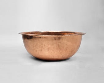 Hammered Copper Pedicure Bowl - Handmade Copper Spa Bowl - Luxury Copper Foot Soak Basin - Copper Foot bath Basin
