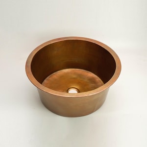 Hammered Copper Vessel Sink - Copper Bathroom Vanity Sink  - Handmade Copper Washbasin -  Copper Bowl Vessel Sink - Copper Kitchen Sink