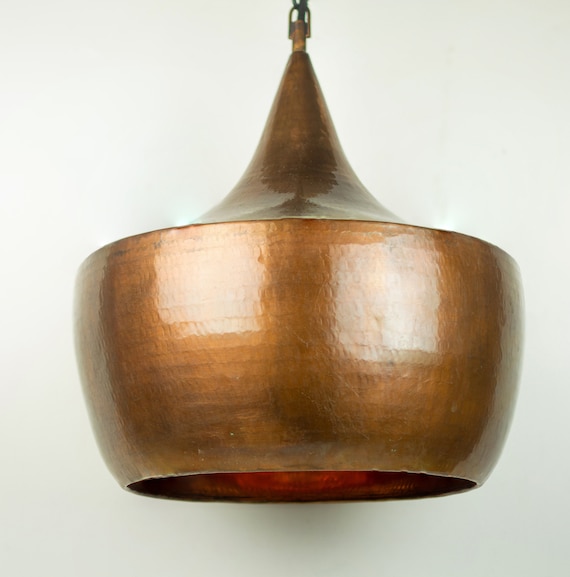 Oxidized Copper Pendant Light - Hammered Green Patina Lamp Oxidized Copper Pendant Light - Hammered Green Patina Lamp