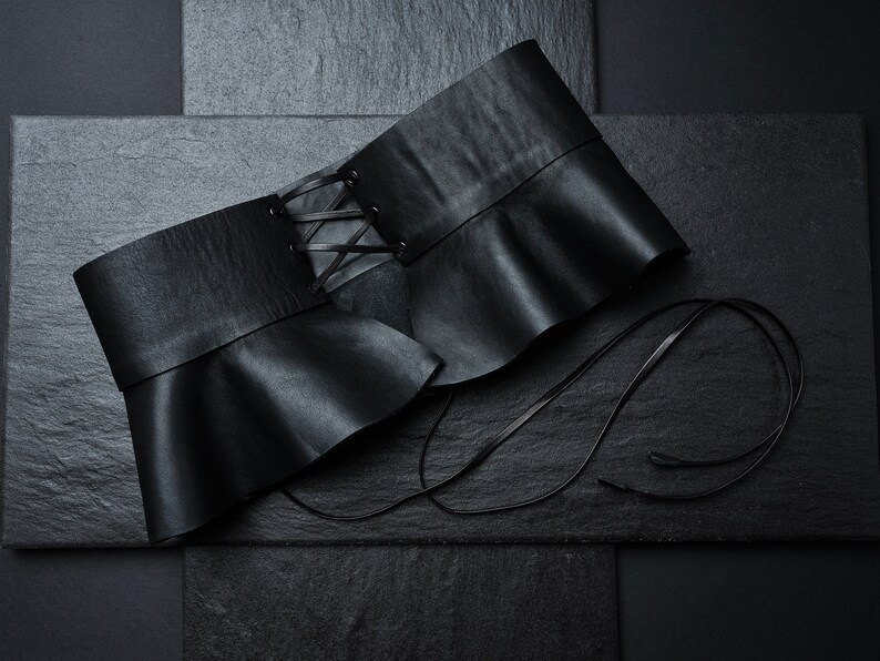 peplum belt leather