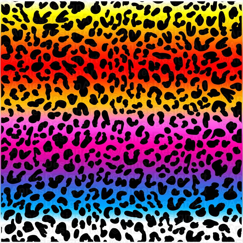 Rainbow Leopard Print Background/ Multicoloured Leopard | Etsy