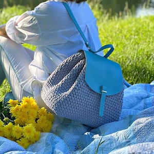 Crochet Backpack Pattern | DIY Crochet Bag Tutorial | Handmade Rucksack PDF | Women Crochet Back Bag