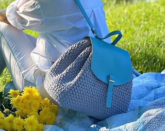 Rucksack Häkelanleitung | DIY Häkelanleitung | Handgemachter Rucksack PDF | Frauen häkeln Umhängetasche