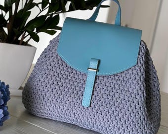 Crochet Bag Pattern | Crochet Backpack Pattern | Structured Crochet Backpack Tutorial | DIY Crochet Rucksack PDF | Lissabon Backpack