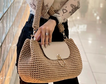 Crochet patterns | Large crochet shoulder bag | Crochet bag pattern | Shoulder bag pattern | Crochet purse pattern | Messenger bag DIY