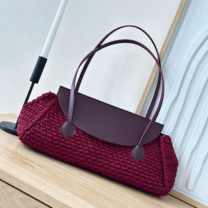 Patrón de bolso de ganchillo / Tutorial de bolso de mano de ganchillo / PDF de bolso de ganchillo moderno / Patrón de bolso Milano