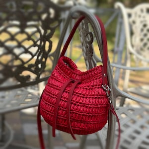 Crochet bag pattern, Raffia bag tutorial, Summer bag PDF pattern, DIY Raffia purse class, Crochet handbag course, Beginner-friendly