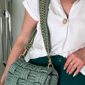 Crossbody bag pattern Crochet bag pattern Crochet purse pattern Bag pdf pattern Knitting bag pattern Knitting project bag pattern tutorial image 2