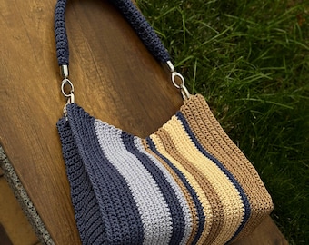 Molde de bolsa de crochê | Molde de bolsa transversal | Bolsa de crochê faça você mesmo | Bolsa de crochê em PDF | Molde de bolsa | Bolsa de cordão de poliéster | Tutorial de crochê fácil