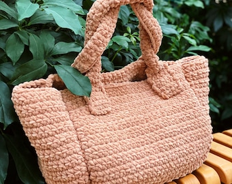 Crochet bag pattern | Crossbody bag pattern | Crochet purse pdf | Plush crochet bag | DIY crochet handbag | Easy soft yarn pattern