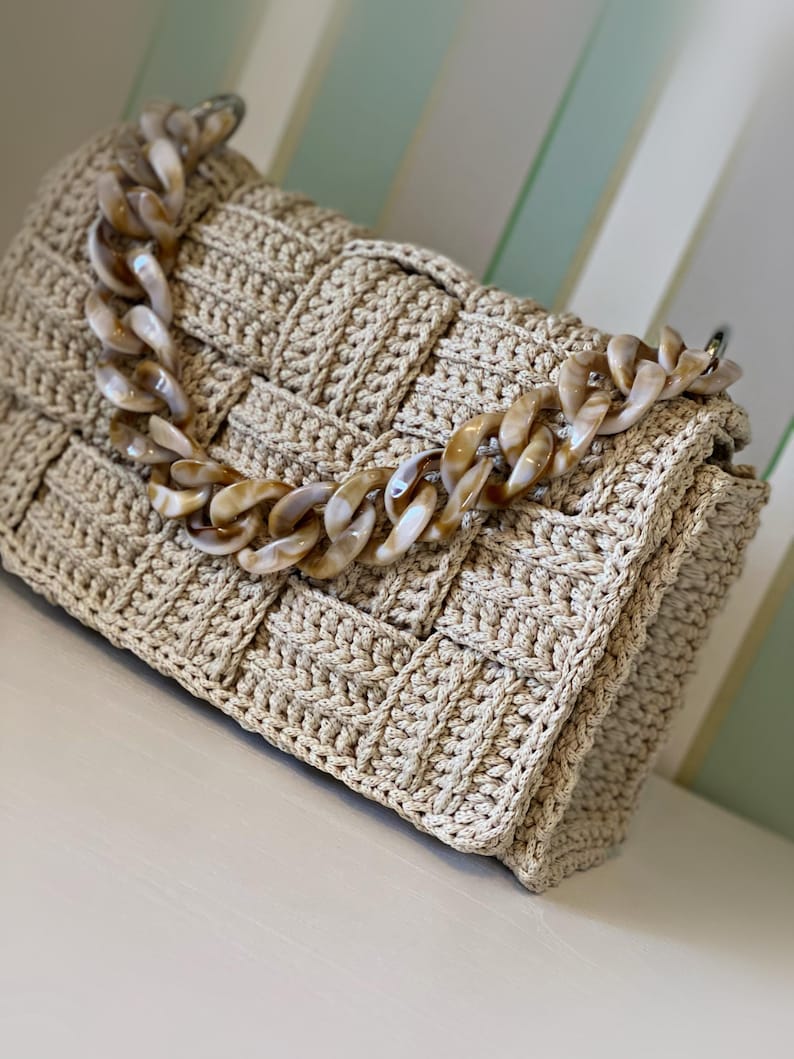Crossbody bag pattern Crochet bag pattern Crochet purse pattern Bag pdf pattern Knitting bag pattern Knitting project bag pattern tutorial image 13