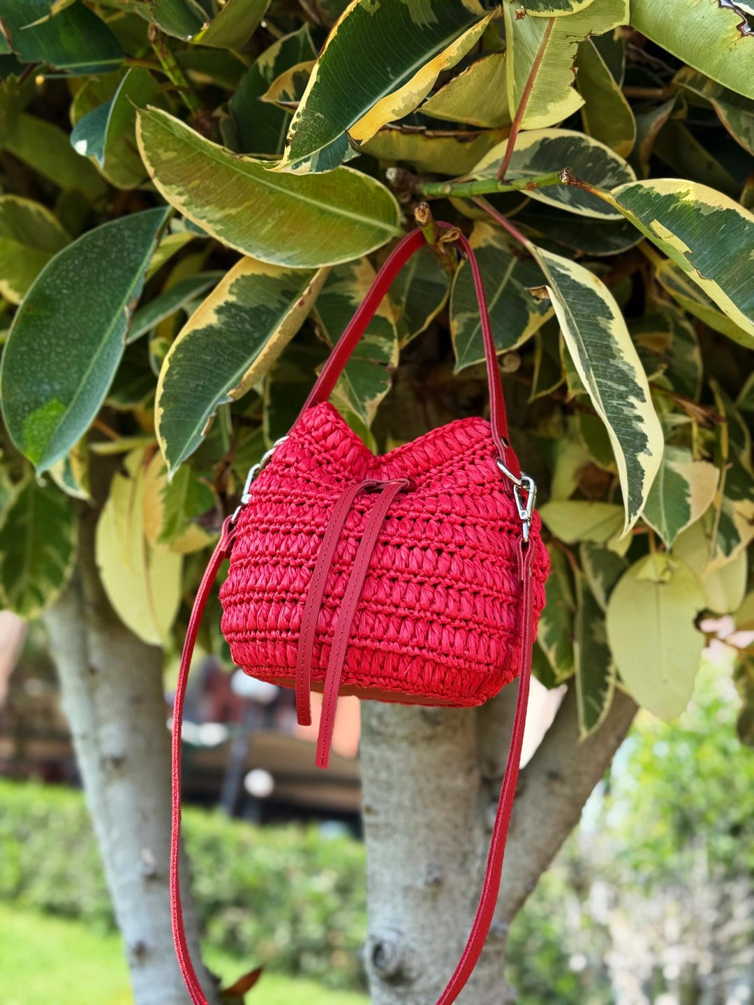 Raffia Bag Pattern | Crochet Bag Pattern | Summer Raffia Purse Tutorial ...