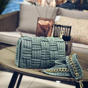 Crossbody bag pattern Crochet bag pattern Crochet purse pattern Bag pdf pattern Knitting bag pattern Knitting project bag pattern tutorial image 12