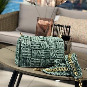Crossbody bag pattern Crochet bag pattern Crochet purse pattern Bag pdf pattern Knitting bag pattern Knitting project bag pattern tutorial image 18