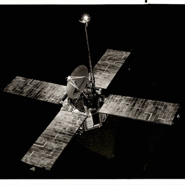 Vintage Nasa Photograph Vintage silver gelatin print Mariner Mission to MARS Rocket Space Vehicle Original Spacecraft Aeronautic