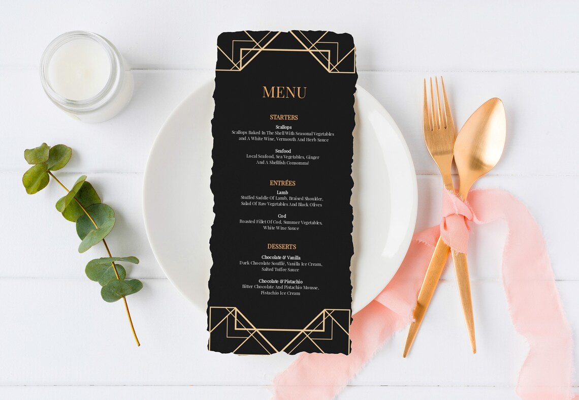 customized-elegant-dinner-menu-template-modern-dinner-menu-etsy