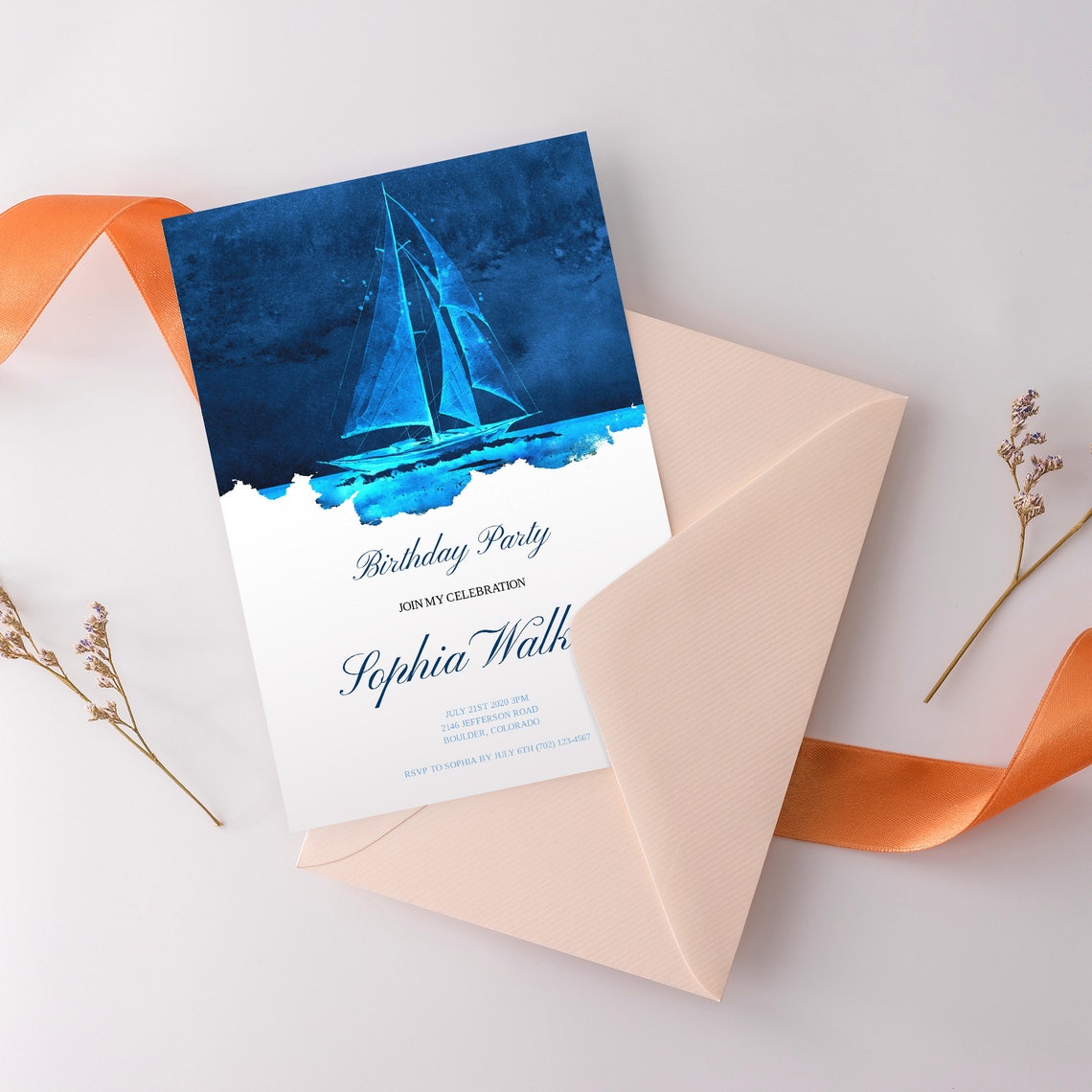 yacht party invitation