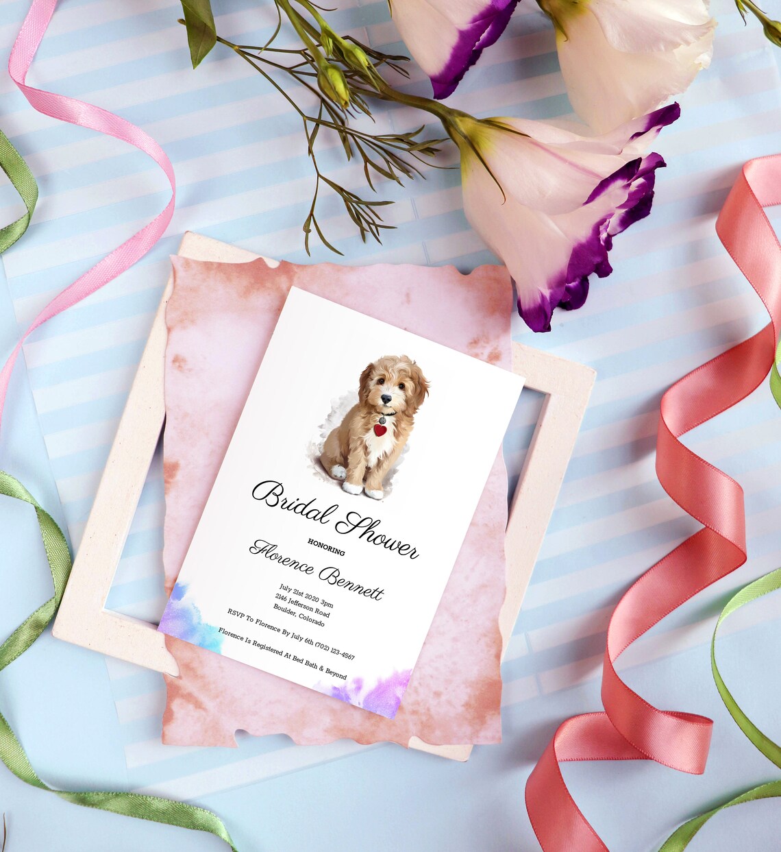 Printable Animal Bridal Shower Invitation Template DOG BRIDAL Etsy