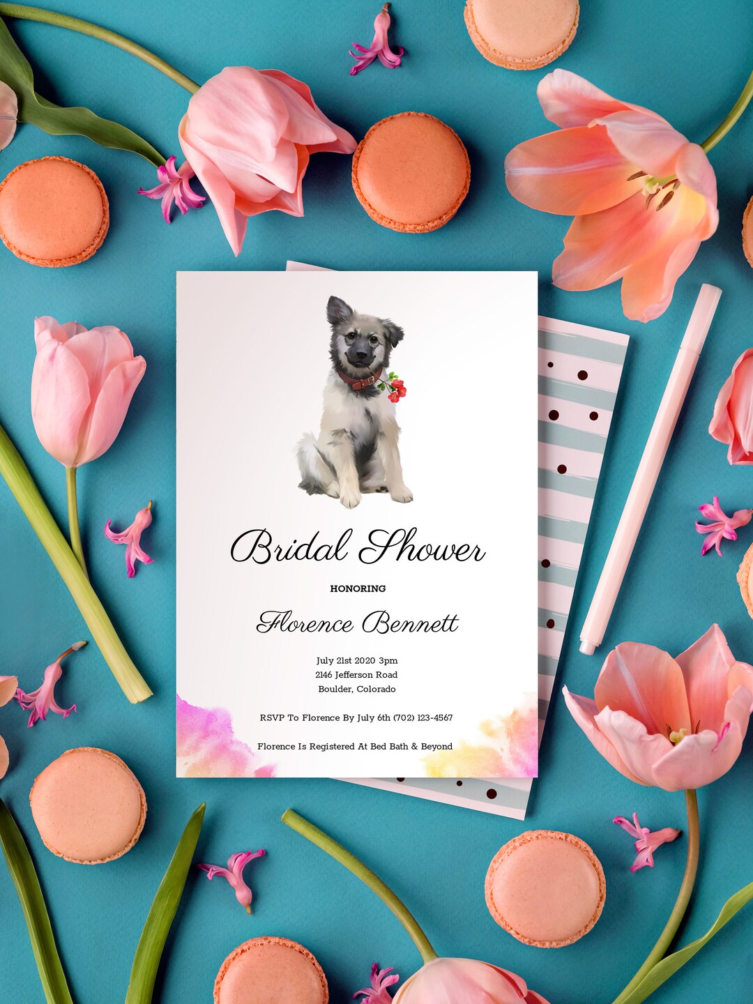 Editable Dog Bridal Shower Invitation Template PUPPY BRIDAL Etsy