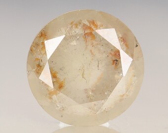 Diamante natural suelto de 0,56 ct, 5,1 x 3,2 mm, talla brillante redonda, color melocotón. Ideal para joyería de compromiso o como piedra natal. R1475