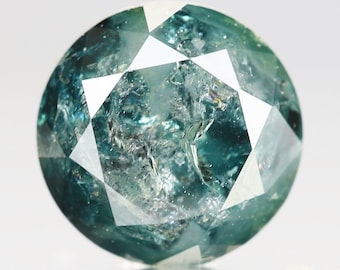 0.87 Ct, 5.6 X 4.2 MM, Round Shape Brilliant Cut Blue Color Loose Beautiful Diamond, Rustic Diamond, Brilliant Cut Diamond Jewelry, R2021