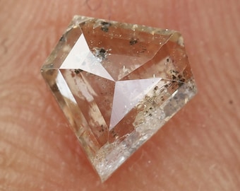 0.37 Ct, 5.5 X 5.4 X 1.8 MM, Pentagon Shape White Salt And Pepper Natural Loose Beautiful Polished Diamond, Diamond Ring, Birthstone, R298