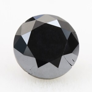 0.97 Ct, 5.8 X 4.3 MM, Round Shape Brilliant Cut Black Color Loose Beautiful Diamond, Use For Making Engagement Ring, Gift for her, R344