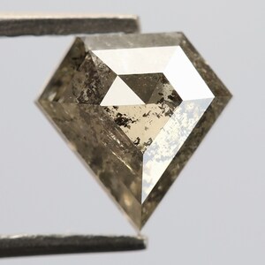 0.89 Ct, 6.2 X 6.1 X 3.4 MM, Pentagon Shape Salt and Pepper Natural Loose Beautiful Diamond, Fancy Rustic Diamond, Real Diamond, Gifts, R499