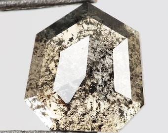 0.63 Ct, 6.7 X 6.2 X 1.5 MM, Geometric Shape Black Color Natural Loose Beautiful Diamond, Use For Engagement Jewelry, Crystal Diamond, R1246