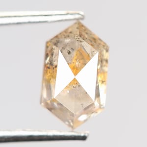 0.74 Ct, 6.7 X 3.9 X 3.0 MM, Hexagon Shape Peach Color Natural Loose Beautiful Diamond, Octagon Rustic Diamond, Mine Diamond Ring, R2029