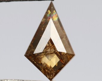 0.29 Ct, 7.1 X 4.5 X 1.5 MM, Kite Shape Champagne Color Natural Loose Beautiful Diamond, Crystal Diamond, Real Diamond Jewelry, Gifts, R628