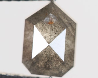 1.08 Ct, 7.0 X 4.9 X 2.9 MM, Geometric Shape Grey Black Color Natural Loose Beautiful Diamond, Fancy Rustic Diamond, Diamond Jewelry, R2060