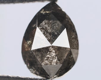0.68 Ct, 6.5 X 4.8 X 2.4 MM, Pear Shape Black Color Natural Loose Beautiful Diamond, Use For Making Engagement Ring, Huge Collection, R2670