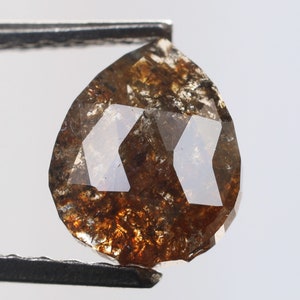 0.52 Ct, 6.1 X 5.0 X 1.6 MM, Pear Shape Brown Color Natural Loose Faceted Diamond, Crystal Diamond, Pear Halo Ring, Earth Mine Stone, R2668