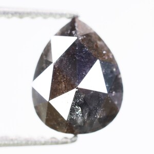 1,22 Ct, 7,7 X 6,1 X 3,0 MM, Birnenform Phantasie Schwarze Farbe Natürliche Lose Schöne Polierte Vintage Ringe Diamant, Valentinstag Geschenke, R3652