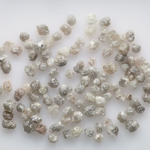 5.1 To 7.9 MM, White Grey Color Raw Uncut Diamond Natural Loose Rough Diamond, Raw Diamond Jewelry, Huge Collection, Earth Mine Stone, R2477