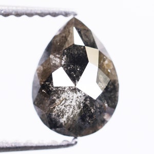 1.14 Ct, 7.9 X 5.8 X 3.2 MM, Antique Black Color Pear Shape Natural Loose Diamond For Wedding Jewelry, Beautiful Diamond Ring, Gifts, R3519