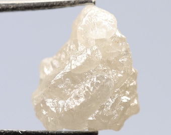 Diamante bruto natural solto, cor branco-acinzentada, 3,58 ct, 9,6 x 8,3 x 6,6 mm, diamante genuíno livre de conflitos, para anéis de diamante, R753