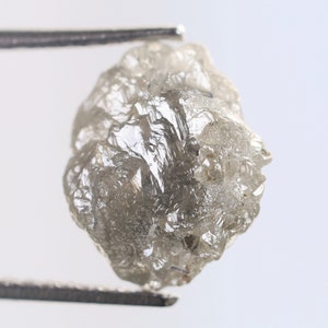 2.62 Ct, 9.4 X 7.9 X 5.4 MM, Grey Color Raw Uncut Diamond Natural Loose Rough Diamond, Conflict Free Diamond, Raw Diamond Jewelry, R2819