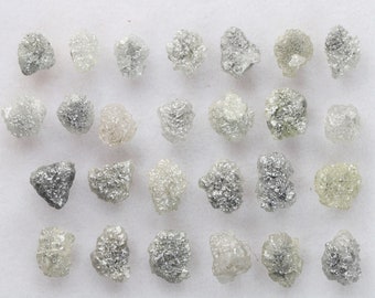Diamante bruto natural solto, cor cinza, 21,99 ct, 7,9 x 5,5 x 3,1 mm, diamante livre de conflitos, diamante i3, pedra de nascimento, R2239