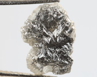 Diamante bruto preto de 3,18 ct, 11,4 x 8,5 x 4,0 mm, diamante natural solto, diamante livre de conflitos, joia com diamante, R1323