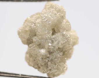 Diamante bruto natural solto, cor cinza, 7,01 ct, 13,2 x 10,6 x 8,5 mm, livre de conflitos, grande coleção, R1195