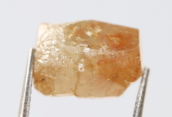 3.66 Ct, 9.5 X 6.7 X 5.7 MM, Peach Color Raw Uncut Flat Polished
