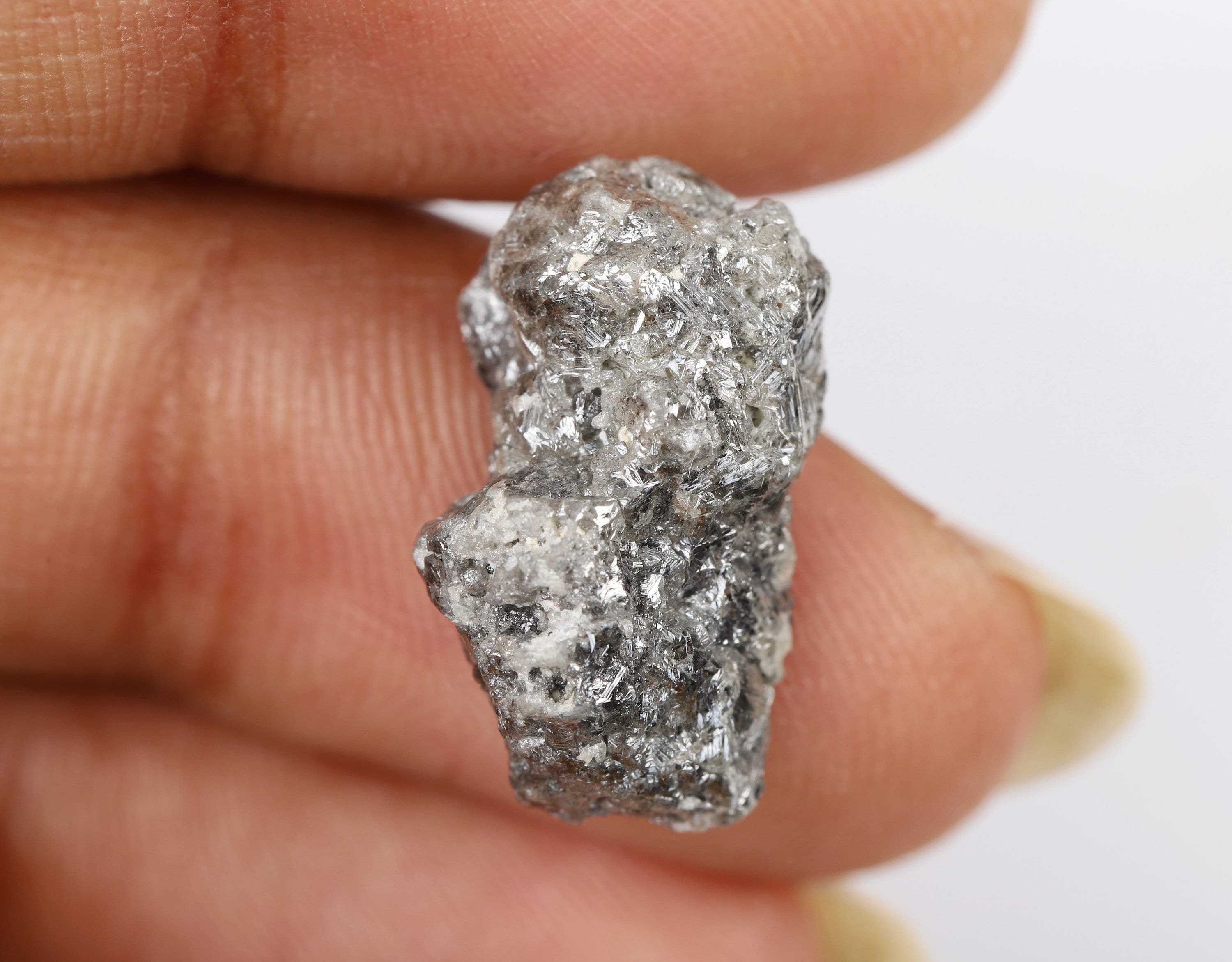 11.5 Ct, 18.9 X 10.9 X 6.8 MM, Black Color Raw Uncut Diamond